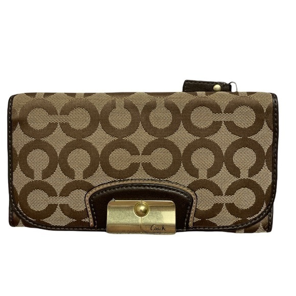 Coach Checkbook Khaki Brown Op C Checkbook Wallet Coach Checkbook Khaki Brown Op C Checkbook Wallet